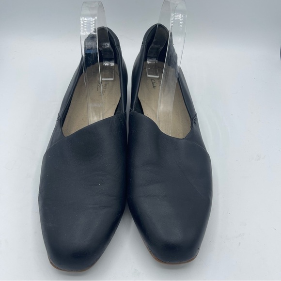 Clarks Women's Juliet Palm Loafer Size 11 Flat Slip On Shoe Black Leather Casual - Picture 4 of 6